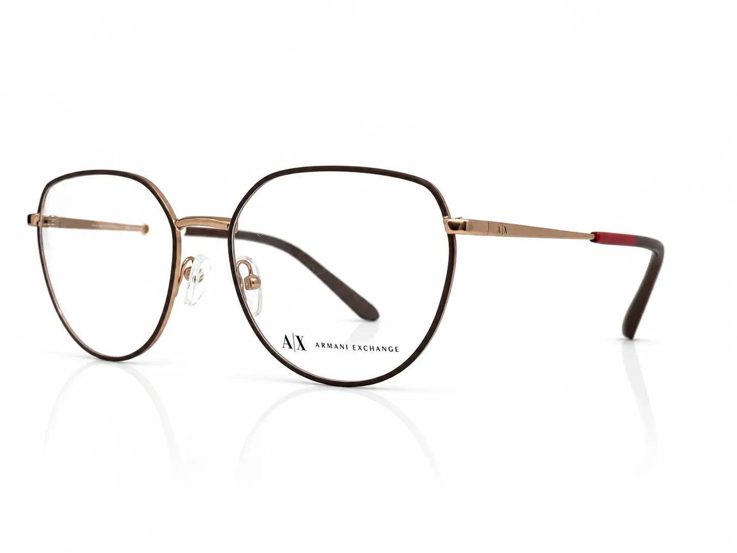 Armazón Armani Exchange AX1056, color cafe · vista 2