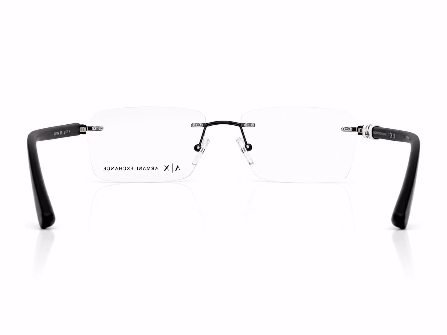 Armazón Armani Exchange AX1064, color negro mate · vista 4
