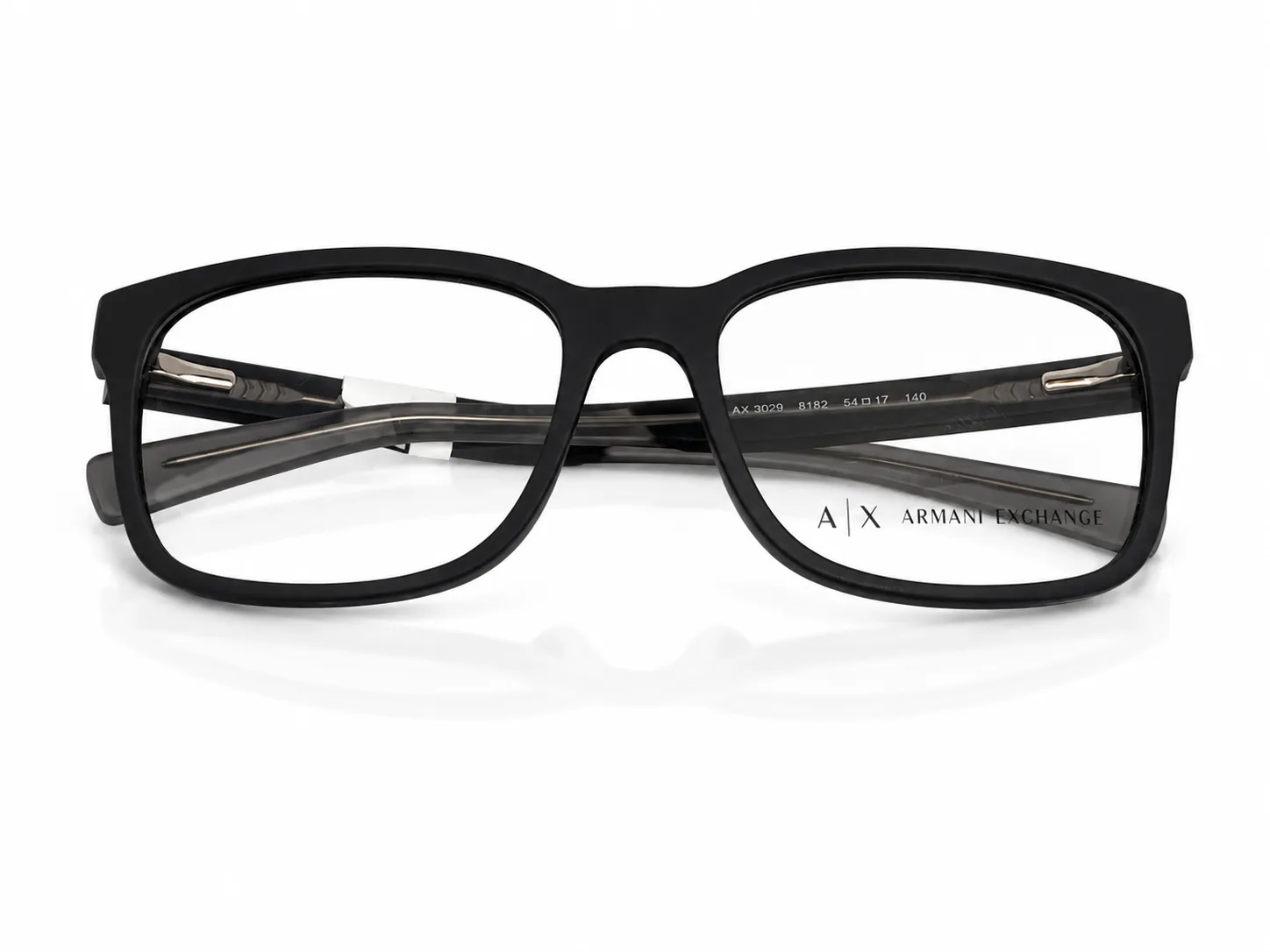 Armazón Armani Exchange AX3029, color negro mate · vista 6