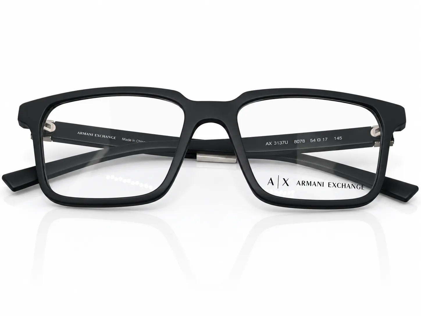 Armazón Armani Exchange AX3137U, color negro mate · vista 6