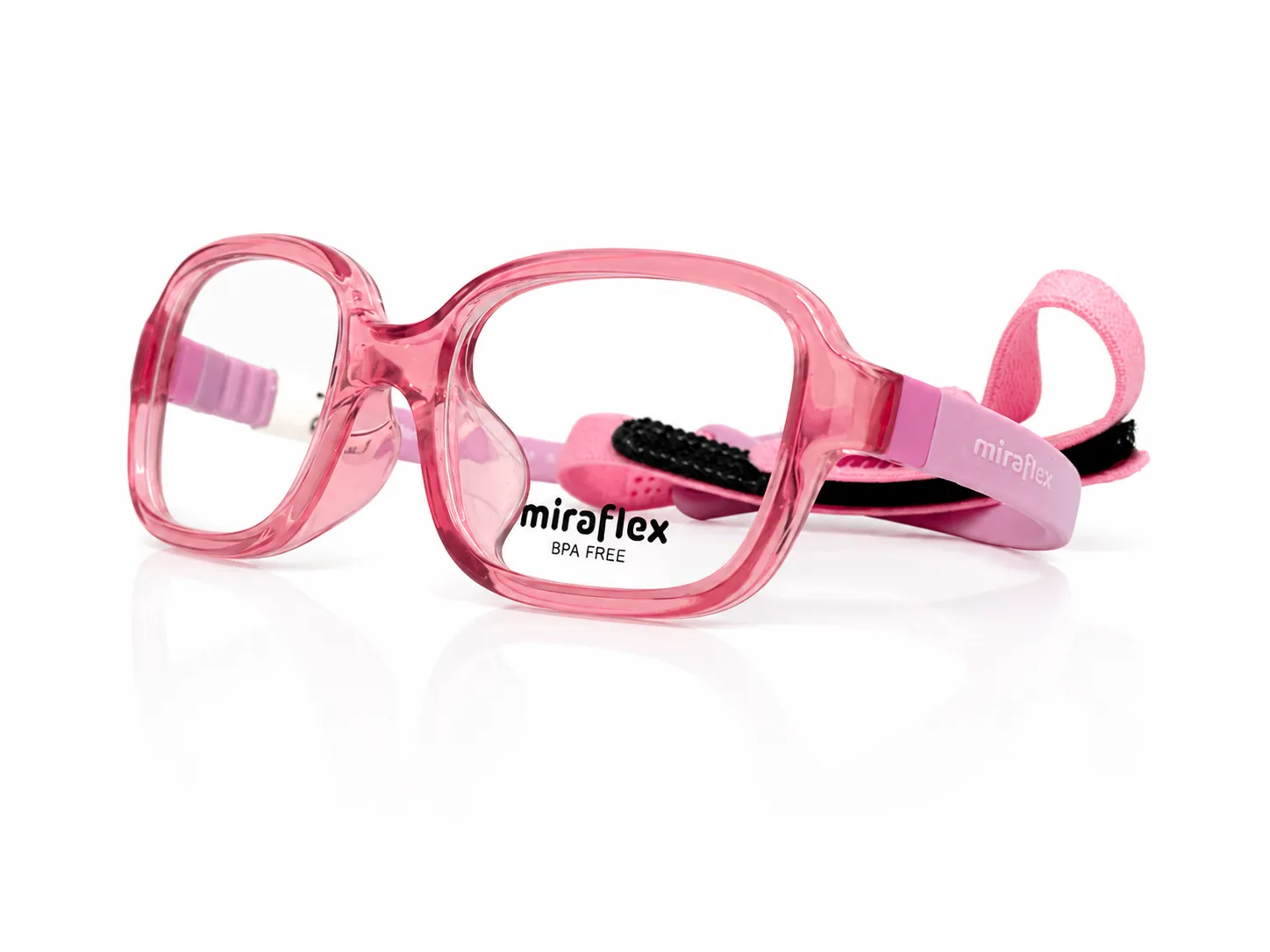 Armazón Miraflex MF4026 rosa traslucido 46, color rosa · vista 2