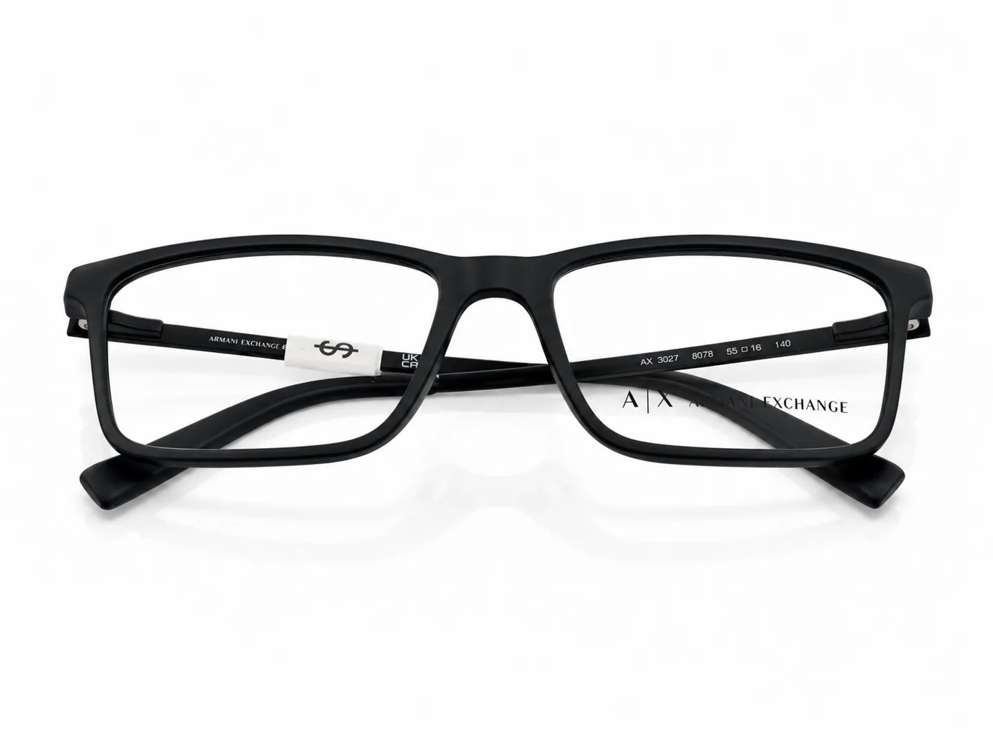 Armazón Armani Exchange AX3027, color negro mate · vista 6