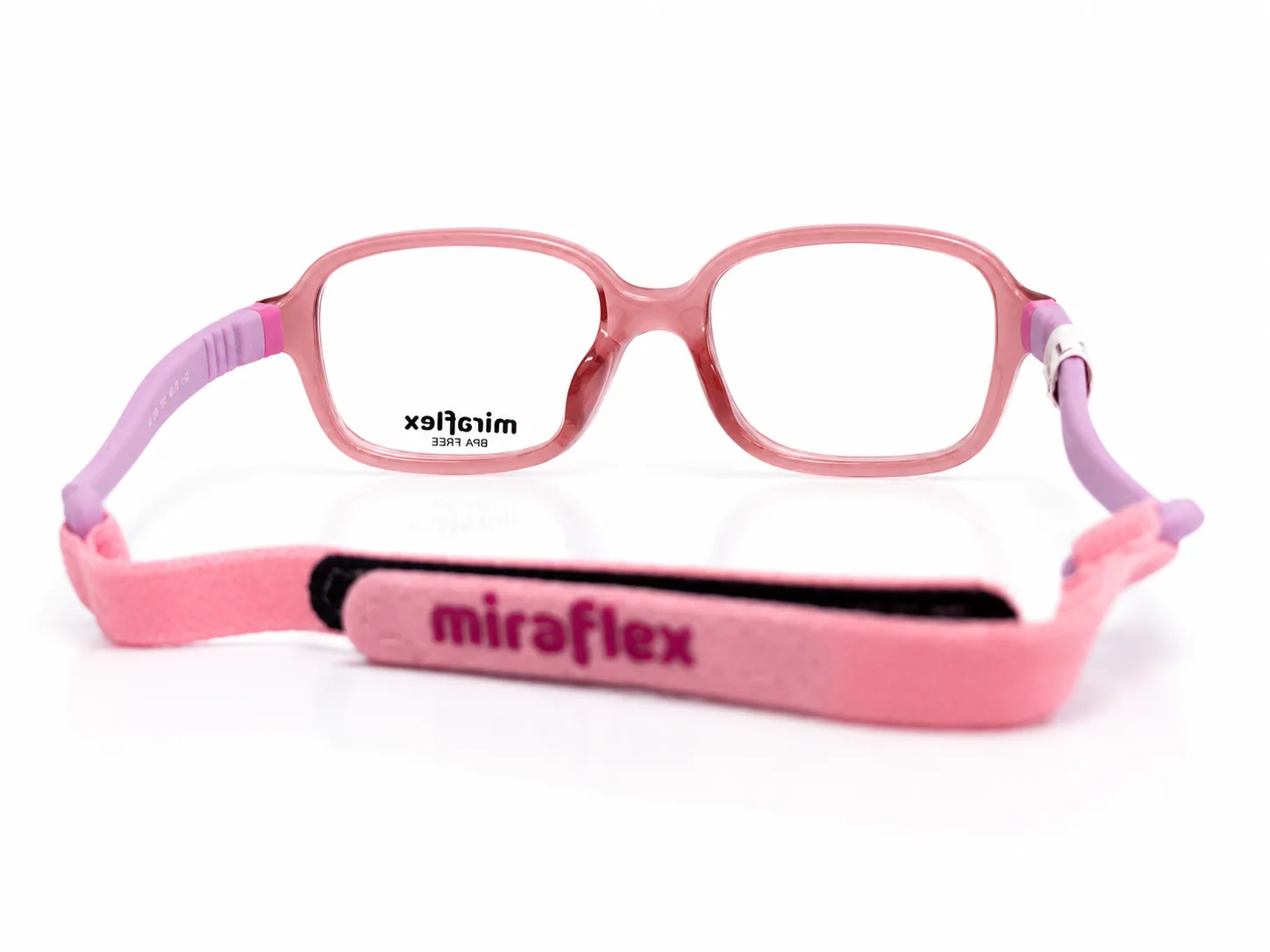 Armazón Miraflex MF4026 rosa traslucido 46, color rosa · vista 5