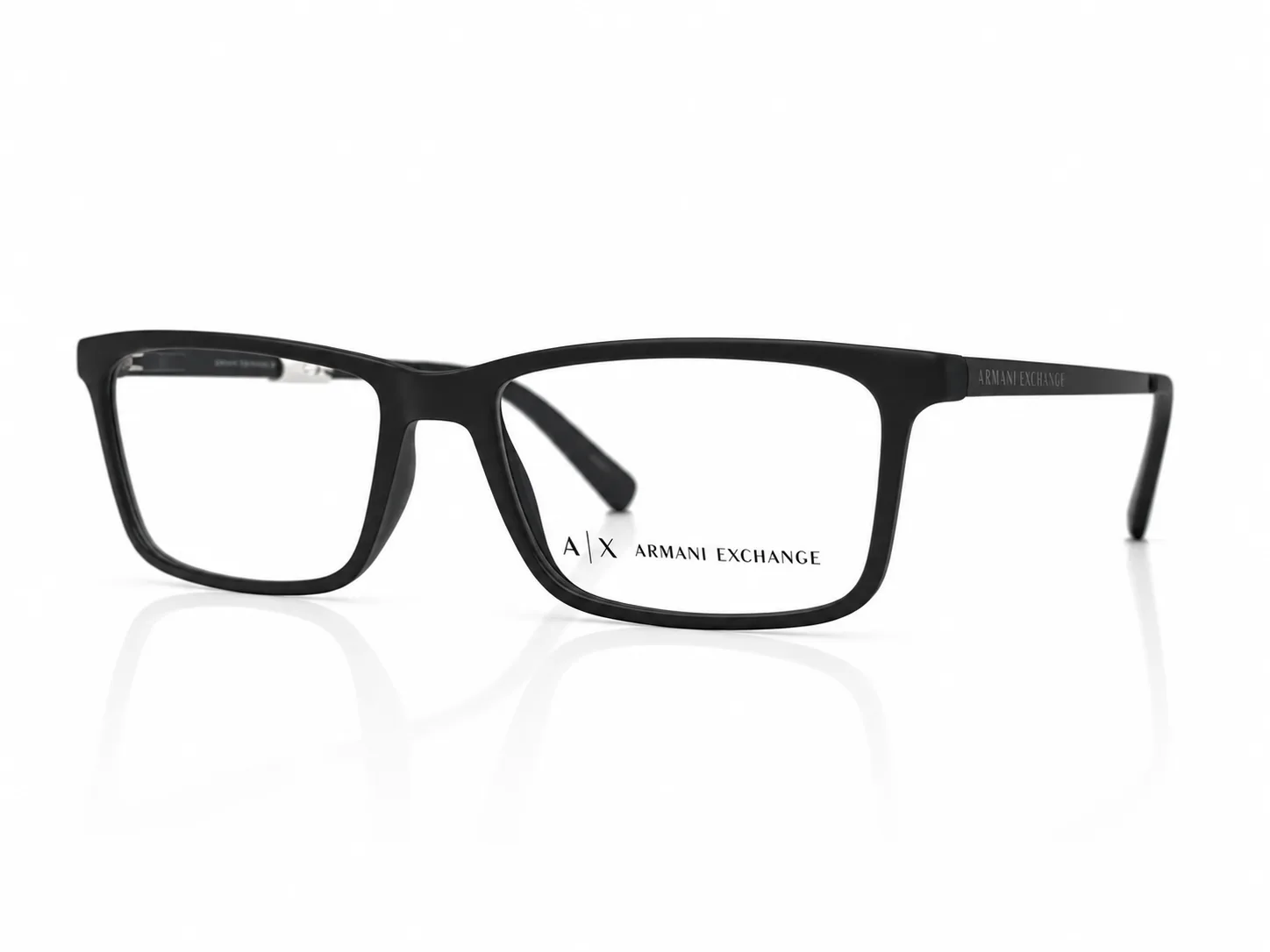Armazón Armani Exchange AX3027, color negro mate · vista 3