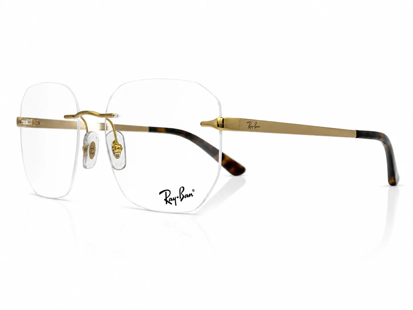 Armazón Ray Ban RB6535L, color dorado · vista 3