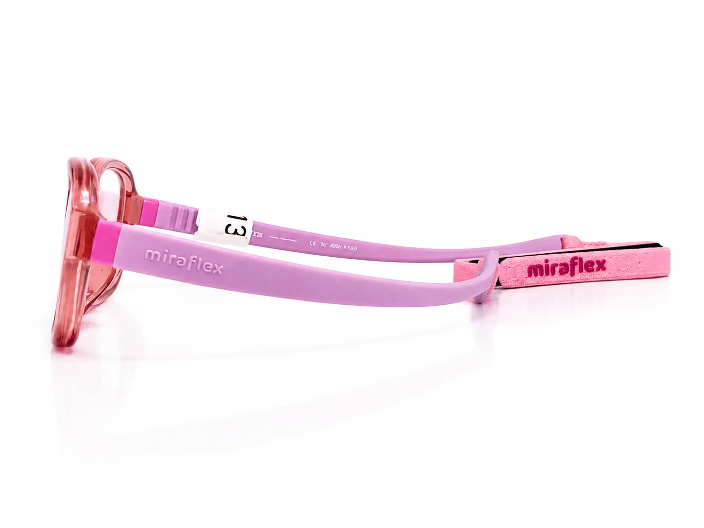Armazón Miraflex MF4026 rosa traslucido 46, color rosa · vista 3