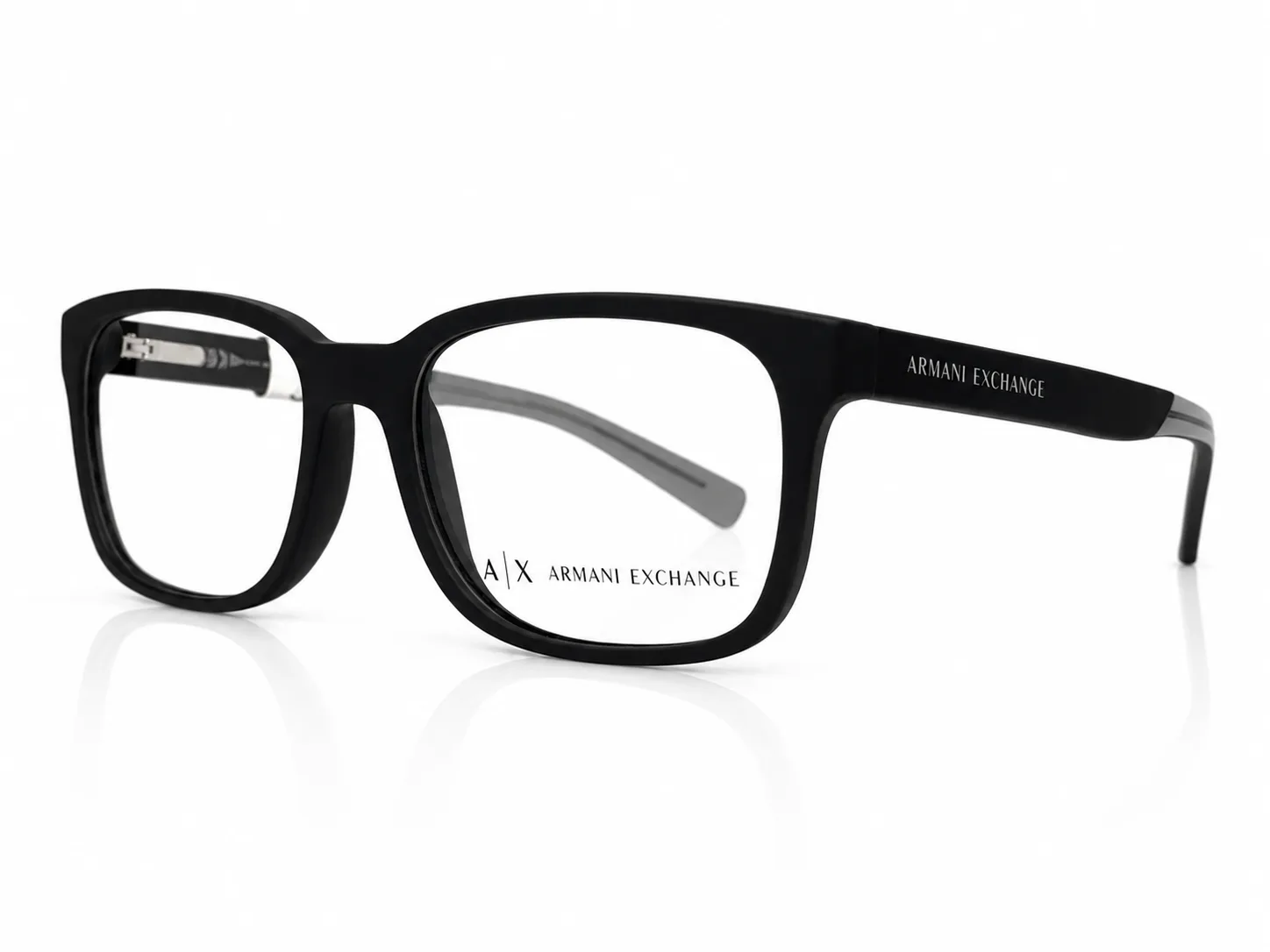 Armazón Armani Exchange AX3029, color negro mate · vista 3