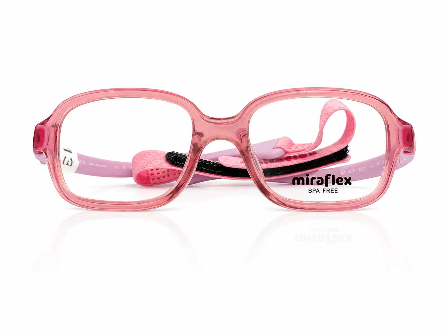 Armazón Miraflex MF4026 rosa traslucido 46, color rosa · vista 7