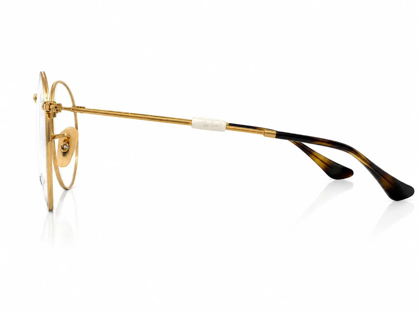 Armazón Ray Ban RB3447V ROUND METAL, color dorado · vista 4