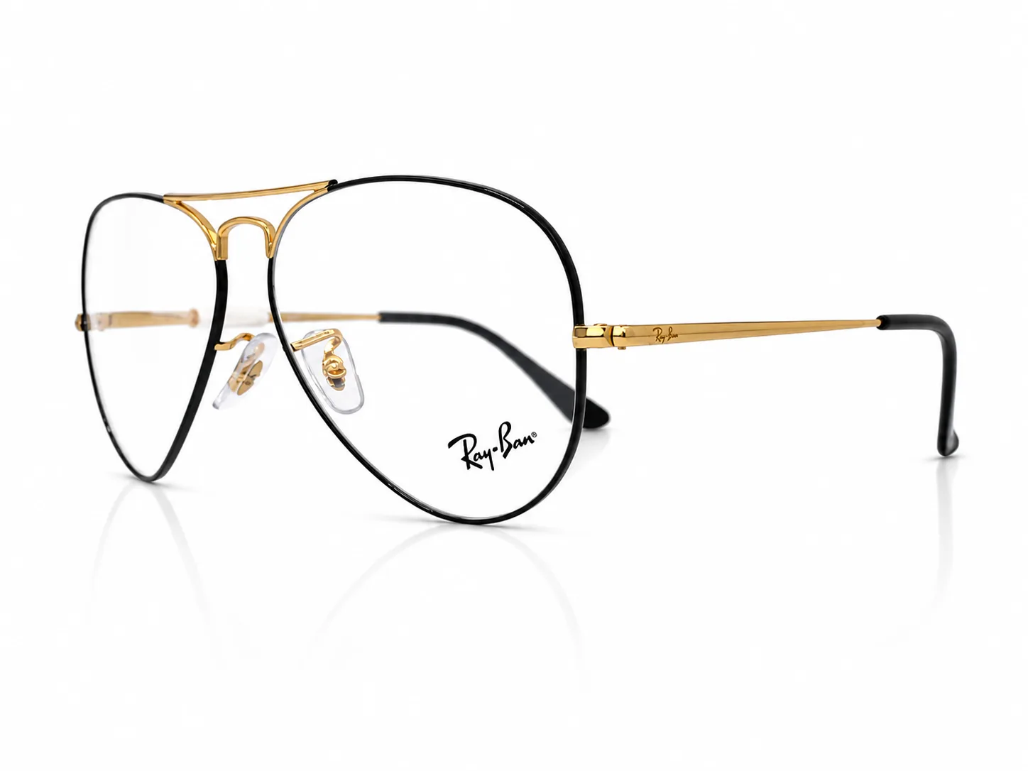 Armazón Ray Ban RB6489 AVIATOR METAL II, color negro · vista 3